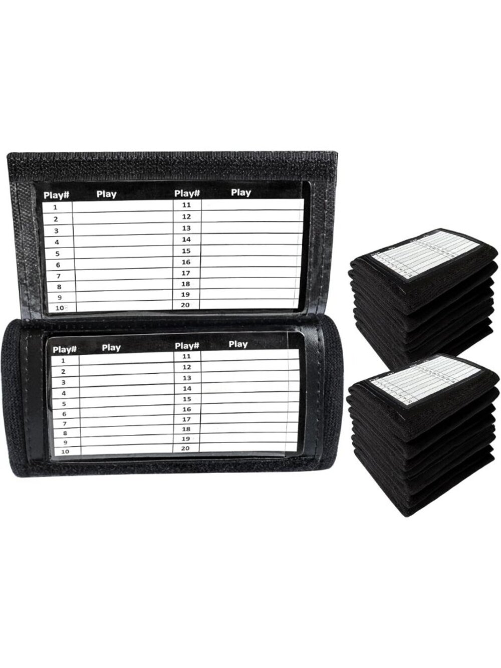 Triple Window Football Play Wristbands for Youth & Adults - Game Strategy Gear